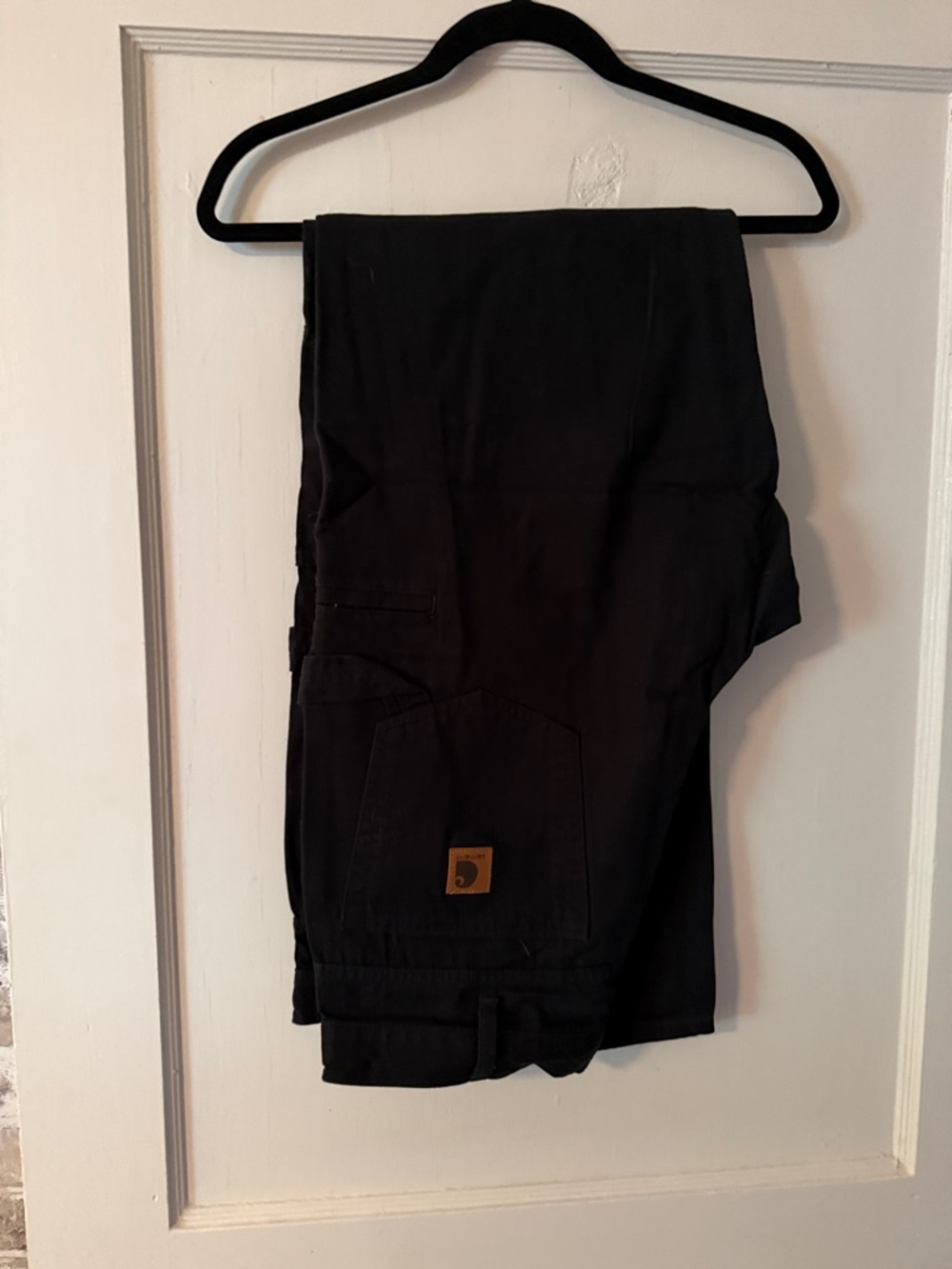 Carhartt Black Carpenter Pants with Back Pocket Patch